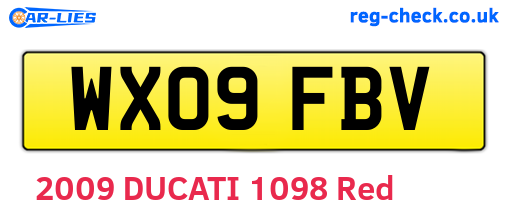 WX09FBV are the vehicle registration plates.