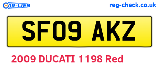 SF09AKZ are the vehicle registration plates.