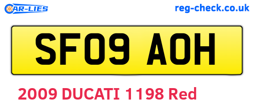 SF09AOH are the vehicle registration plates.