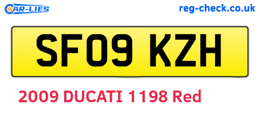 SF09KZH are the vehicle registration plates.