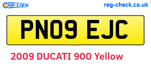 PN09EJC are the vehicle registration plates.