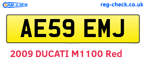 AE59EMJ are the vehicle registration plates.