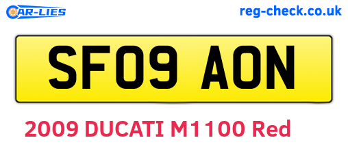SF09AON are the vehicle registration plates.