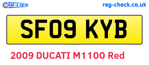 SF09KYB are the vehicle registration plates.