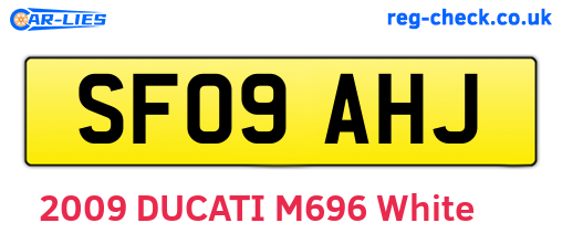 SF09AHJ are the vehicle registration plates.