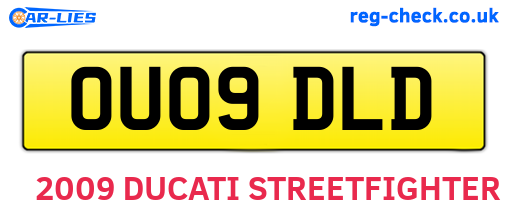 OU09DLD are the vehicle registration plates.
