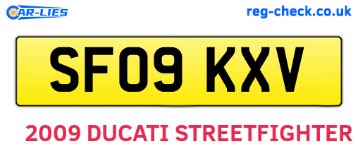 SF09KXV are the vehicle registration plates.