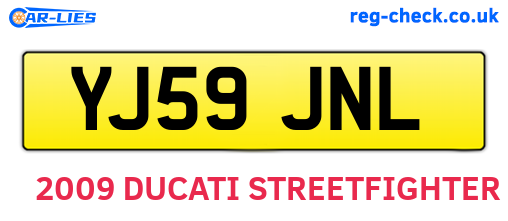 YJ59JNL are the vehicle registration plates.
