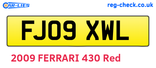 FJ09XWL are the vehicle registration plates.