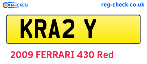 KRA2Y are the vehicle registration plates.