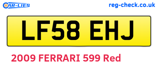 LF58EHJ are the vehicle registration plates.