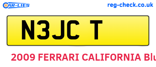 N3JCT are the vehicle registration plates.