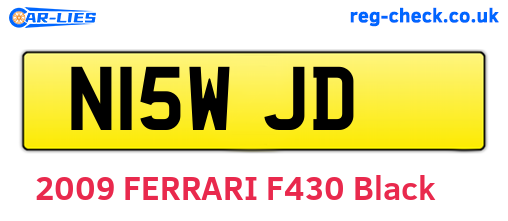 N15WJD are the vehicle registration plates.