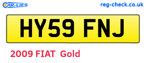 HY59FNJ are the vehicle registration plates.