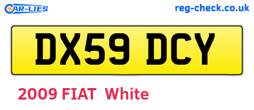 DX59DCY are the vehicle registration plates.
