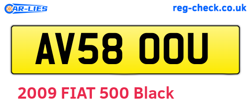 AV58OOU are the vehicle registration plates.