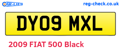 DY09MXL are the vehicle registration plates.