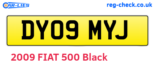 DY09MYJ are the vehicle registration plates.