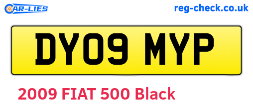 DY09MYP are the vehicle registration plates.