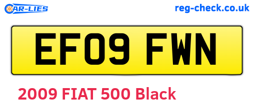 EF09FWN are the vehicle registration plates.