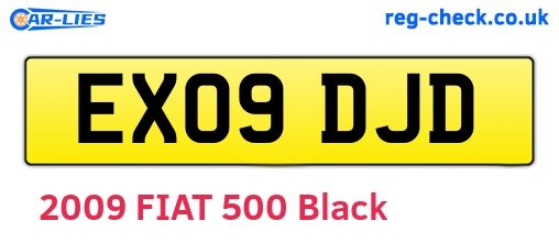 EX09DJD are the vehicle registration plates.