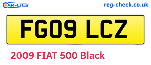FG09LCZ are the vehicle registration plates.