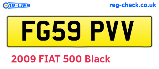 FG59PVV are the vehicle registration plates.