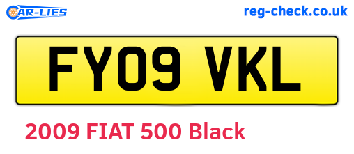 FY09VKL are the vehicle registration plates.