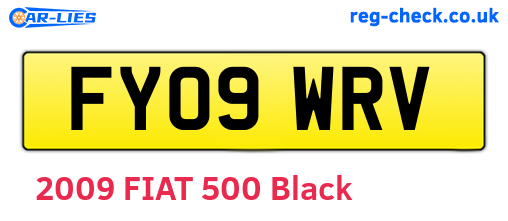FY09WRV are the vehicle registration plates.