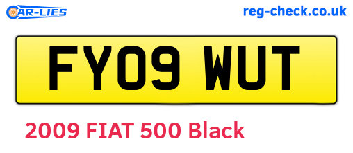 FY09WUT are the vehicle registration plates.