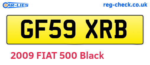 GF59XRB are the vehicle registration plates.