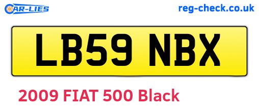 LB59NBX are the vehicle registration plates.