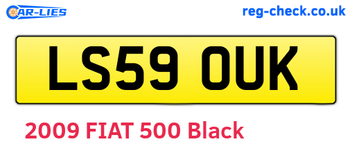 LS59OUK are the vehicle registration plates.