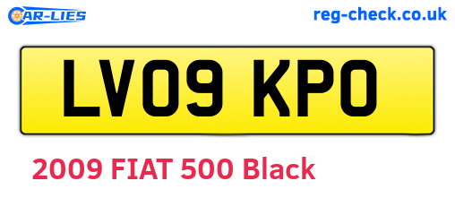 LV09KPO are the vehicle registration plates.
