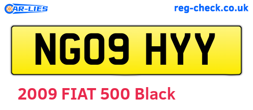 NG09HYY are the vehicle registration plates.