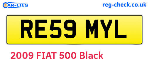 RE59MYL are the vehicle registration plates.