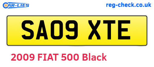 SA09XTE are the vehicle registration plates.