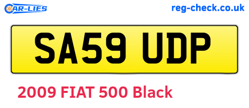 SA59UDP are the vehicle registration plates.