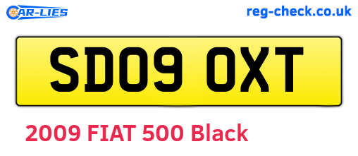 SD09OXT are the vehicle registration plates.