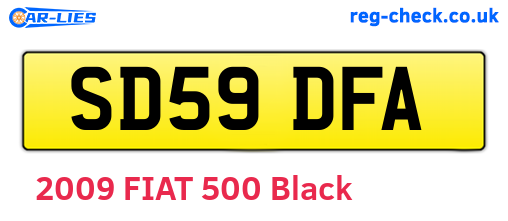 SD59DFA are the vehicle registration plates.