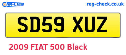 SD59XUZ are the vehicle registration plates.