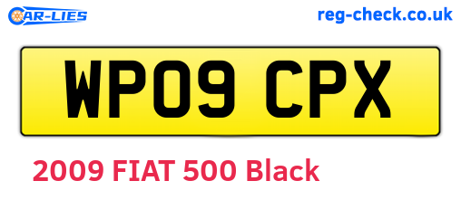 WP09CPX are the vehicle registration plates.