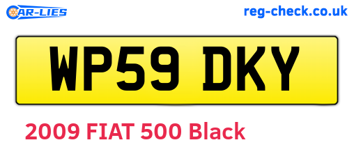 WP59DKY are the vehicle registration plates.