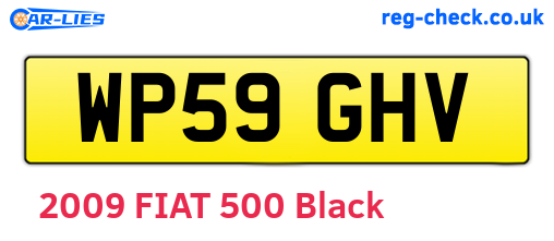 WP59GHV are the vehicle registration plates.