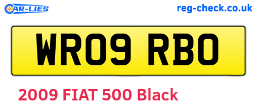 WR09RBO are the vehicle registration plates.