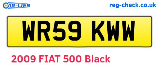 WR59KWW are the vehicle registration plates.