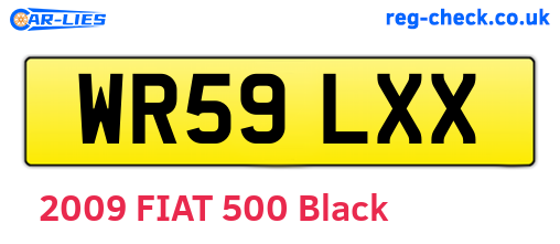 WR59LXX are the vehicle registration plates.