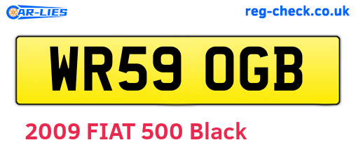 WR59OGB are the vehicle registration plates.