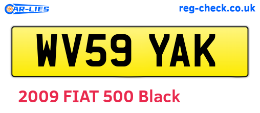 WV59YAK are the vehicle registration plates.