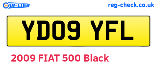 YD09YFL are the vehicle registration plates.